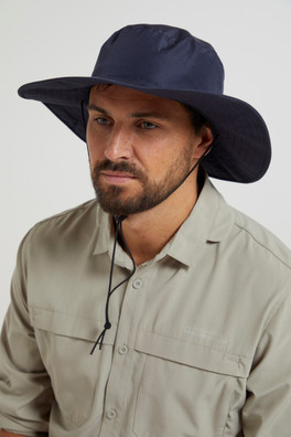 Travel Anti-Mosquito Mens Brim Hat - Navy