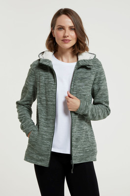 Snowdonia Womens Fleece Hoodie - Khaki