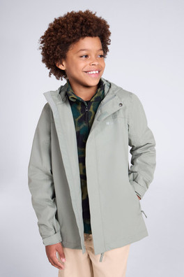 Solar Kids Waterproof Jacket - Dark Green