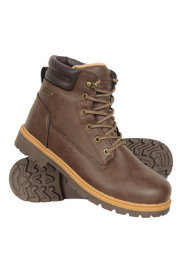 Casual Waterproof Womens Boots - Dark Brown