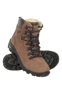 Odyssey Extreme Mens Vibram Waterproof Hiking Boots - Light Brown