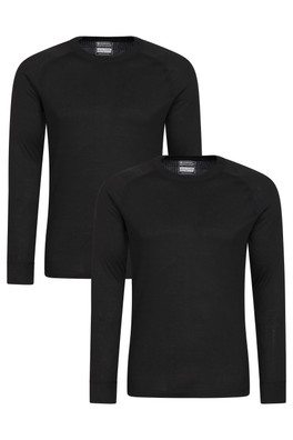 Talus Mens Baselayer Top Multipack - Black