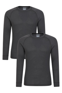 Talus Mens Baselayer Top Multipack - Charcoal