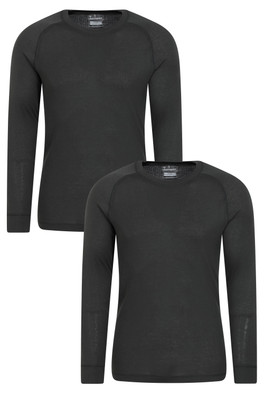 Talus Mens Baselayer Top 2-Pack - Dark Grey
