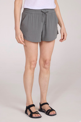 Vibe Womens Pull On Shorts - Khaki