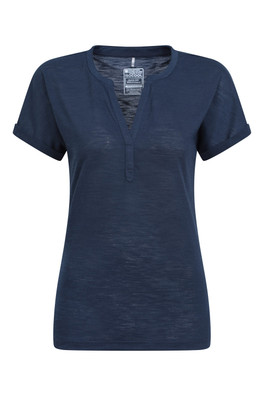 Skye Quick-Dry Womens Slub T-Shirt - Navy