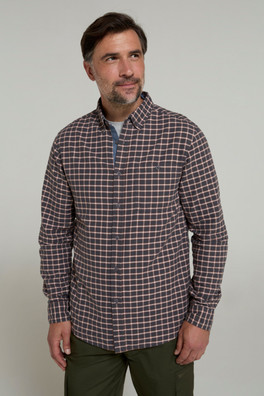 Driftwood Check Mens Shirt - Dark Grey