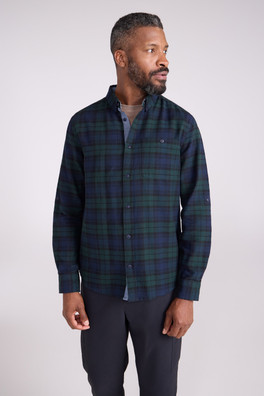 Driftwood Check Mens Shirt - Bright Blue