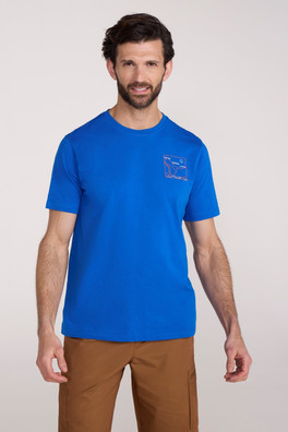 Adventure Begins Cotton Mens T-Shirt - Cobalt