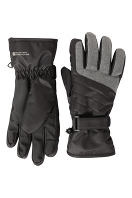 Glide Womens Waterproof Ski Gloves - Jet Black