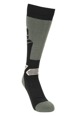 Extreme Womens Thermal Merino Knee Length Ski Socks - Khaki