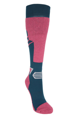 Extreme Womens Thermal Merino Knee Length Ski Socks - Teal