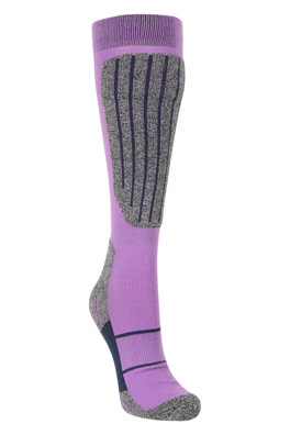 IsoCool Womens Knee Length Ski Socks - Light Purple