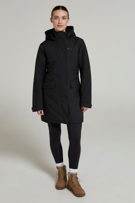 Rain On Womens Waterproof Padded Jacket - Black