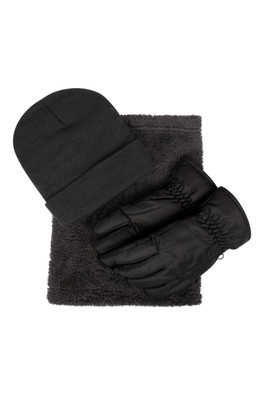 Kids Winter Accessories Set - Charcoal