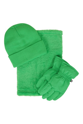 Kids Winter Accessories Set - Green