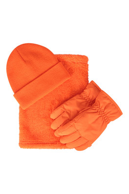 Kids Winter Accessories Set - Orange