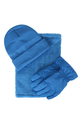 Kids Winter Accessories Set - Bright Blue