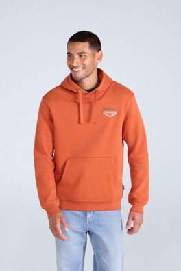 River Mens Hoodie - Rust