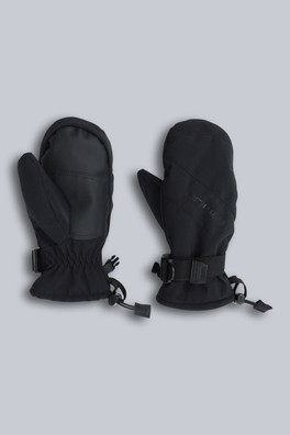 Cosy Kids Snow Mittens - Jet Black