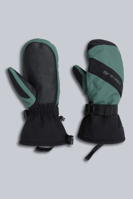 Snowstorm Mens Snow Mittens - Dark Green