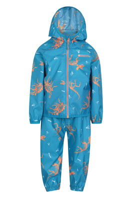 Printed Toddler Rain Set - Blue