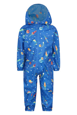 Printed Toddler Waterproof Rain Suit - Spacey Midnight