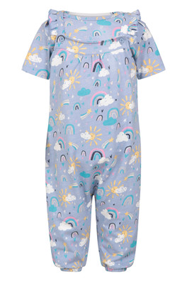 Baby Frill Dungaree Set - Lilac