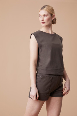 Lunar Womens Oversized Vest - Khaki