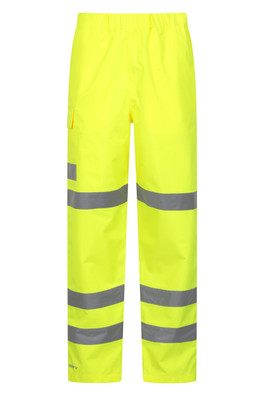 Workwear Waterproof Hi-Vis Overtrousers - Yellow
