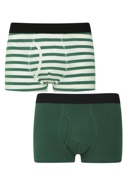 Mens Striped Boxers - Multipack - Green