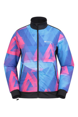 Chaser Printed Womens Padded Cycling Jacket - Coral
