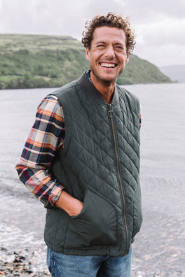 Pembroke Mens Quilted Gilet - Khaki
