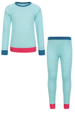 Kids Merino Colour Block Set - Mint