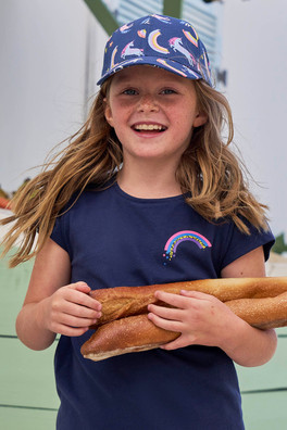 Glare Kids Printed Baseball Cap - Navy