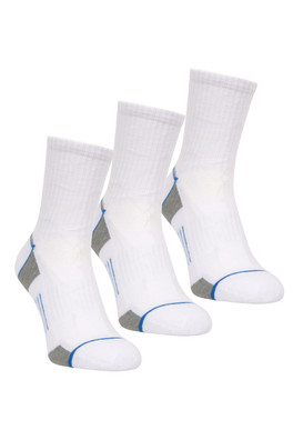 IsoCool Mens Performance Quarter Length Socks 3-Pack - Blue