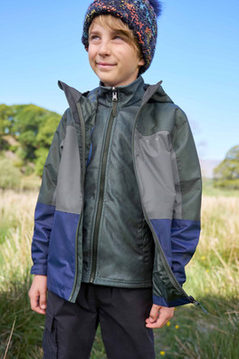 Cannonball II Kids 3 in 1 Waterproof Jacket - Navy