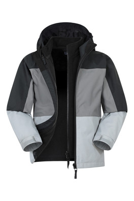 Cannonball II Kids 3 in 1 Waterproof Jacket - Monochrome