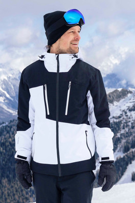 Supernova Mens Waterproof Ski Jacket - Off White