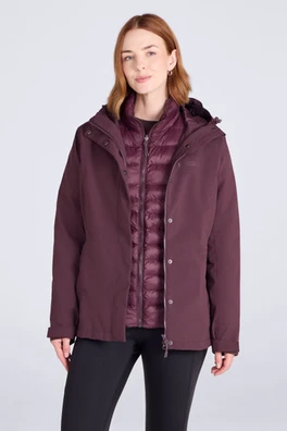 Alaskan Womens 3 in 1 Short Jacket - Dark Burgundy