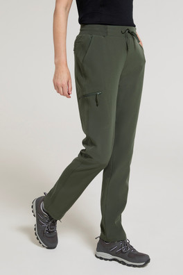 Adventure Water Resistant Womens Softshell Trousers - Khaki