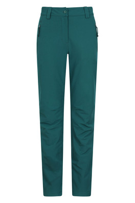 Arctic II Womens Thermal Fleece Lined Trousers - Short Length - Dark Green