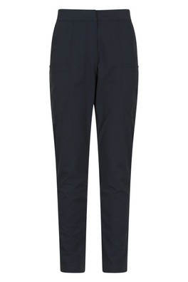 Kesugi Womens Slim Stretch Trousers - Short Length - Black