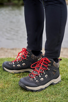 Adventurer Womens Printed Waterproof Boots - Black