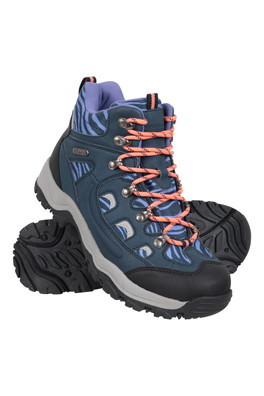 Adventurer Womens Printed Waterproof Boots - Navy
