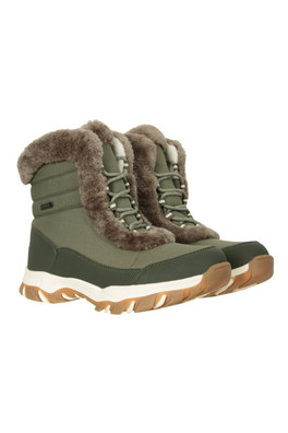 Ohio Short Womens Thermal Snow Boots - Light Khaki