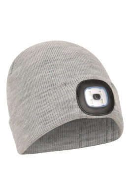 Highlands Womens Light Up Beanie - Light Grey