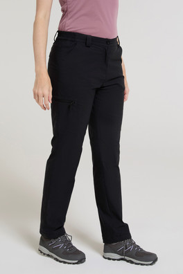 Winter Hiker Stretch Womens Fleece Lined Trousers - Black