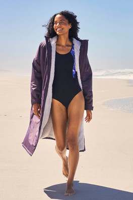 Tidal Womens Waterproof Changing Robe - Dark Purple