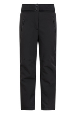 Swiss Kids Softshell Ski Pants - Black